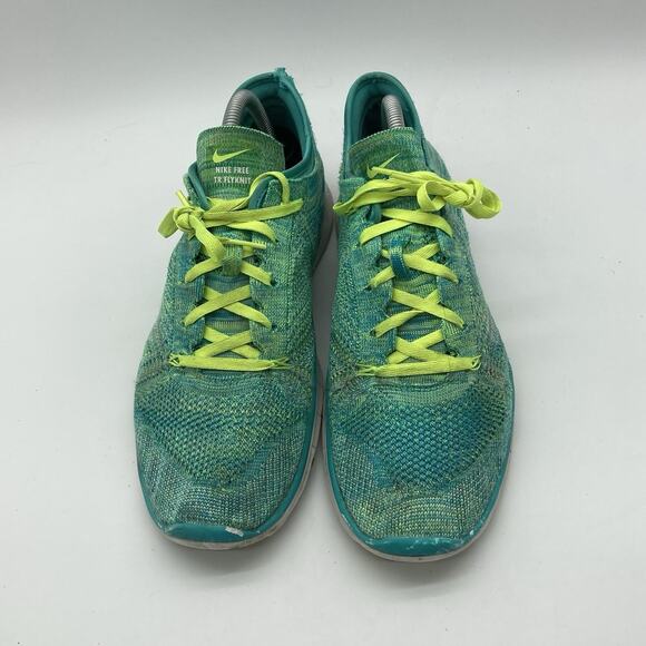 Womens Size 10.5 Nike Free 5.0 TR Flyknit Green Running Athletic Shoes Sneakers - Picture 3 of 8